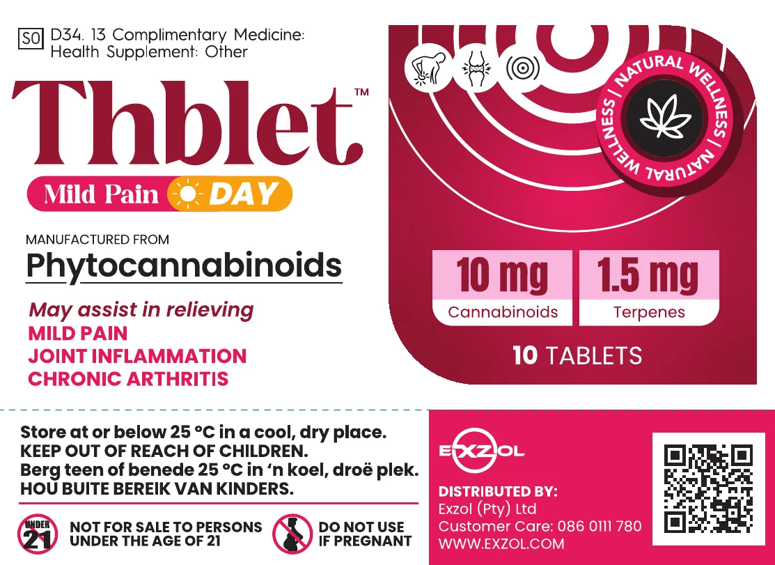 Front panel of the Thblet Mild Pain carton